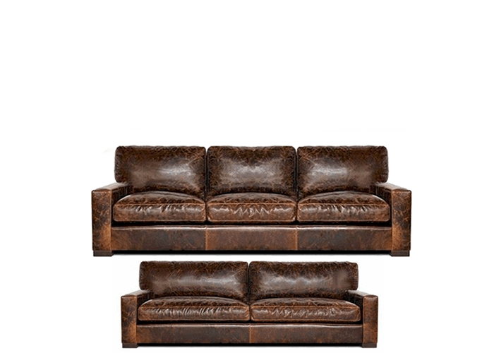 Napa Oversized Seating Leather Sofa or Set | Quick Ship